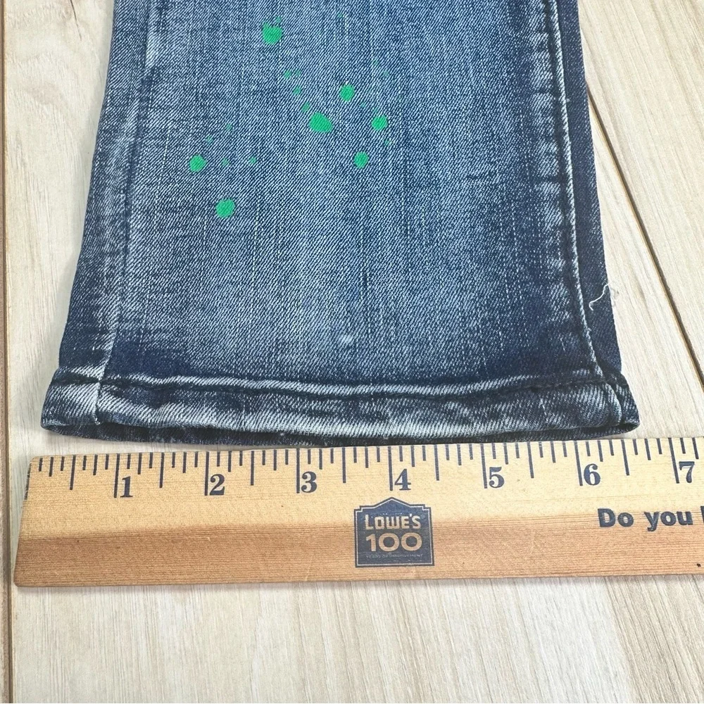 Rue21 Premium Supreme Flex Skinny Jeans 30X32 Distressed Paint‎ Splatter New